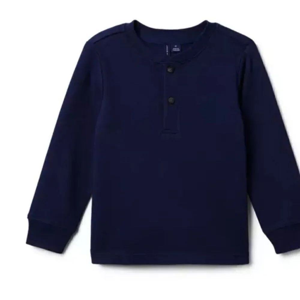 Janie and Jack 100047651 Navy Blue The Henley Tee - merchant marine NWT size 4